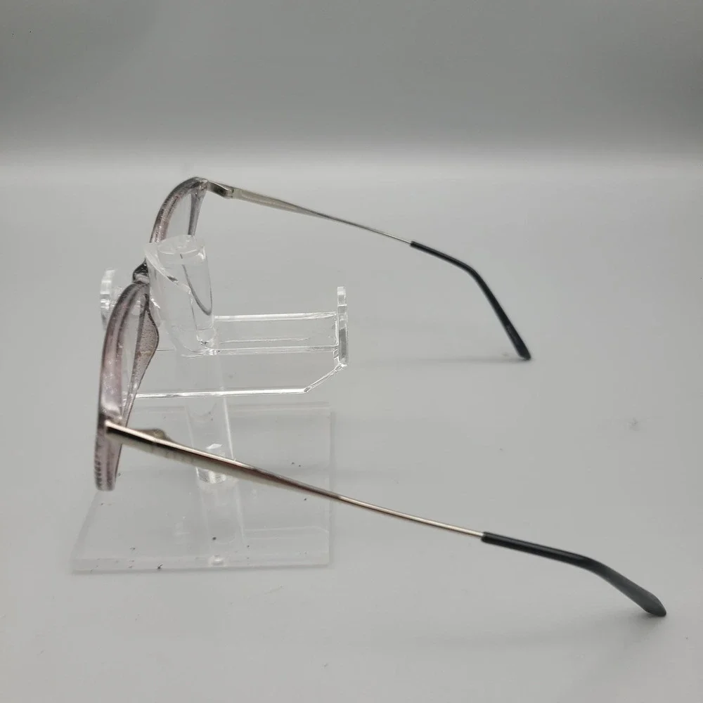 Elle EL13455 Eyeglasses Grey Black Striped Rectangular Frames 51-16-135 BK